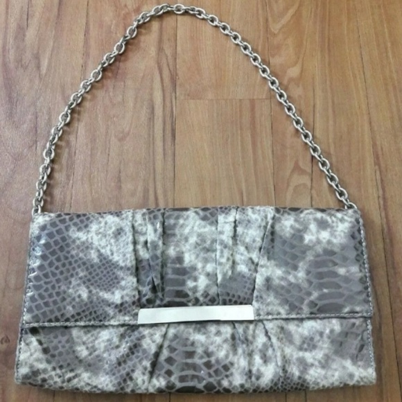 Sondra Roberts Faux Crocodile Snakeskin Clutch - Picture 3 of 8